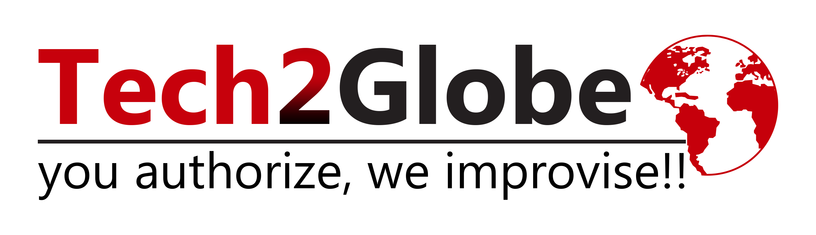 Tech 2 globe Logo