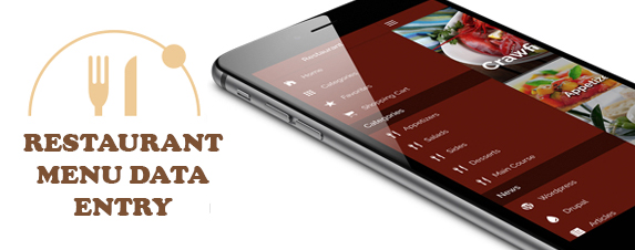 restaurant menu data entry